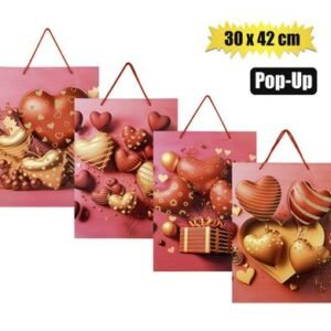 Gift-bag paper jmb 30x42cm pop-up love
