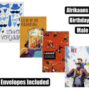 Card & envelope birthday - male afr
