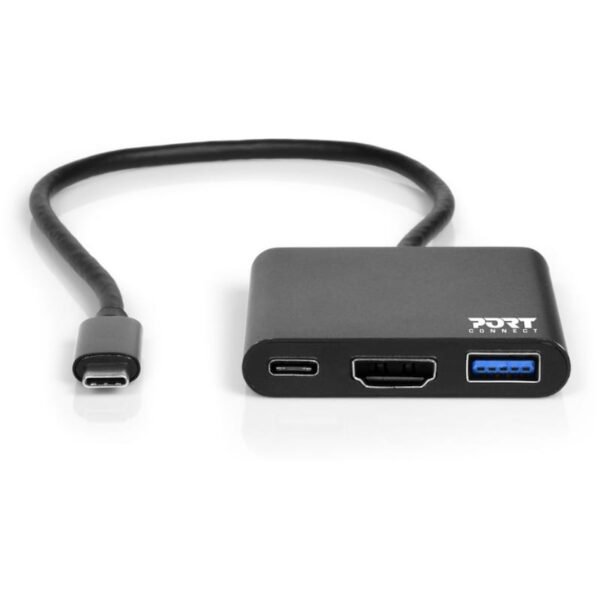 Port USB Type-C to 1 x HDMI|1 x USB3.0|1 x Type-C 60W PD Dock - Black - Image 3