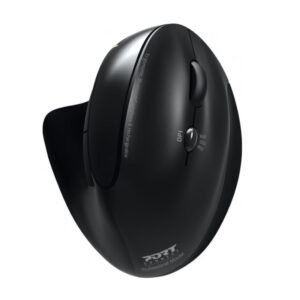 Port Connect Wireless Rechargeable Ergonoc Mouse Bluetooth- Black