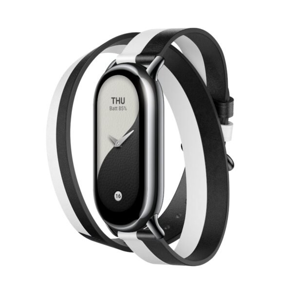 Xiaomi Smart Band 8 Double Wrap Strap - Black and white - Image 2