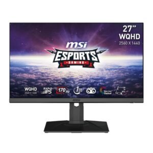 MSI G272QPF 27" Gaming Monitor 2560 x 1440 (QHD) Rapid IPS 1ms 170Hz G-Sync Compatible HDR Ready HDMI Displayport Tilt Swivel Height Adjustable Pivot