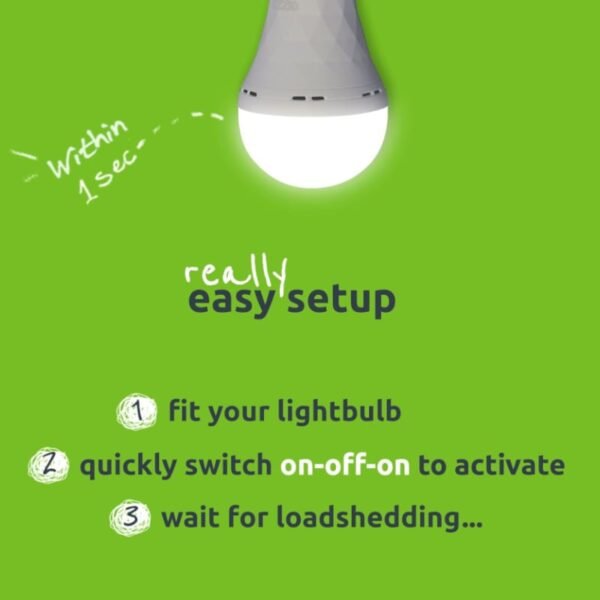 Gizzu Everglow Rechargeable Warm White Emergency Downlight Bulb - Image 3