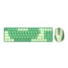 Redragon BS8772 Wireless Keyboard and Mouse Combo - Green/White